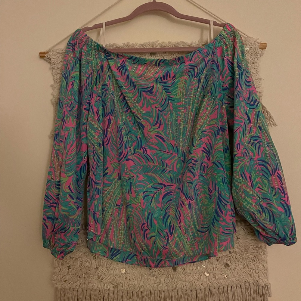 Adira off the shoulder top in Pink Sunset Coco Breeze!